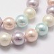 Fili di perle di conchiglia lucidate BSHE-F013-07A-3