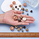 Fashewelry 100 pz 5 stili stampati perline in legno naturale WOOD-FW0001-03-5