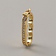 Латунные застежки с прозрачным фианитом и микро-паве FIND-WH0139-238G-1
