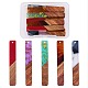 10Pcs 5 Colors Transparent Resin & Walnut Wood Big Pendants RESI-SZ0001-87-1