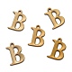 304 charms alfabeto de acero inoxidable STAS-H122-B-AB-2