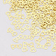 真鍮製カボション  ネイルアートの装飾の付属品  蝶結び  ゴールドカラー  3x6x0.1mm  約486個/5g X-MRMJ-S033-027-1