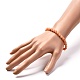 Natürliches Pfirsich-Kalzit-Stretch-Armband mit runden Perlen für sie BJEW-JB06822-01-3