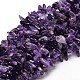 Natural Amethyst Chip Beads Strands G-E271-11-1