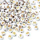 300pcs 2 styles de perles acryliques blanches opaques MACR-YW0002-58C-2