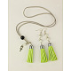 Faux Suede Tassels Jewelry Sets: Necklaces & Earrings SJEW-JS00434-2