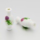 Handmade Lampwork 3D Vase with Flower Beads LAMP-L050-M-2