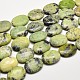 Brins de perles ovales en serpentine naturelle G-F199-01-22x30mm-1