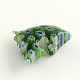 Handmade Millefiori Glass Pendants with Platinum Tone Iron Findings LK-R005-13-3