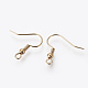 Brass Earring Hooks KK-L176-02G-2