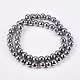 Electroplate Non-magnetic Synthetic Hematite Beads Strands G-J169A-8mm-02-2
