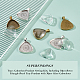 SUPERFINDINGS 2 Colors Trays Cabochon Pendant Setting Glass Bezel Pendant Trays Cabochon Pendant Setting with 30pcs Transparent Glass Cabochons Clear Triangle Cabochons Tiles for Jewelry Craft Making DIY-FH0004-32-4