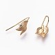 Brass Earring Hooks X-KK-R058-147G-2