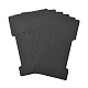 Nbeads厚紙紙ヘアクリップディスプレイカード  ブラック  11.5x6.65x0.02cm CDIS-NB0001-14C-1