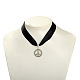 Trendy Satin Ribbon Choker Pendant Necklaces for Women NJEW-PJN861-2
