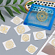 Olycraft 9Pcs 9 Styles Nickel Self-adhesive Picture Stickers DIY-OC0004-30-3