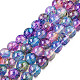 Chapelets de perles en verre peint DGLA-Q023-6mm-DB57-1