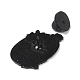 ベルエナメルピン付きスカル  バックパックの服のためのハロウィーンの楕円形の合金バッジ  電気泳動黒  カラフル  30.5x23x1.5mm  ピン：1.3mm JEWB-H006-31EB-3