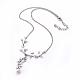 Tibetan Style Alloy Branch and Leaves Pendant Necklaces NJEW-JN00751-1