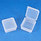 Benecreat confezione da 12 scatola di contenitori quadrati in plastica trasparente smerigliata con perline con coperchi per piccoli oggetti CON-BC0004-21B-2
