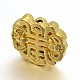 Chinese Knot Brass Beads KK-N0059-09G-2