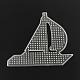 5x5mmDIYのヒューズビーズを使用帆船のABCプラスチックペグボード  透明  145x140x5mm DIY-Q009-36-1