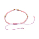 Bracelets de perles tressées en fil de nylon ajustable BJEW-JB04379-4