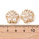 Латунные микро проложить кубического циркония бусы&nbsp;KK-A284-19G-04-3