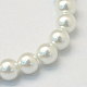 Backen gemalt pearlized Glasperlen runden Perle Stränge X-HY-Q330-8mm-01-2