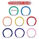 Set di braccialetti elastici da surfista heishi in argilla polimerica 8 pz 8 colori BJEW-SW00084-7