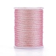 ポリエステルメタリック糸  ピンク  1mm  約7.65ヤード（7m）/ロール OCOR-G006-02-1.0mm-11-1