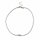 5 Stück 5-farbige Bunte Malerei-Halskette mit rundem Perlenanhänger und gewachster Polyesterschnur für Frauen NJEW-JN04024-5