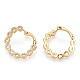 Infinity Clear Cubic Zirconia Hoop Earrings EJEW-M216-11A-2