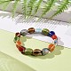 Bracelet extensible en perles de porcelaine colorées faites à la main de style ethnique pour femme BJEW-JB09089-02-2
