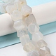 Brins de perles rondes coupées en étoile d'agate blanche naturelle G-M418-C17-01-2