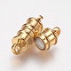 Brass Magnetic Clasps with Loops MC026-NFG-2