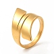 Chapado en iones (ip) 304 anillos de dedo de acero inoxidable para hombres y mujeres RJEW-C049-08B-G-1