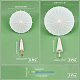 Chgcraft 14pcs 3 styles bricolage parapluie en papier kraft vierge DIY-CA0003-55-2