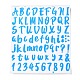 Numéro et alphabet et signe autocollant autocollant étanche en pvc DIY-I073-04F-1