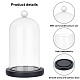 PH PandaHall Glass Cloche Bell Jar Display Dome Case with Wood Base Glass Decoration Bottles for Plants Flower Display Clay Succulents Storage Home Christmas Party Favor Decoration 4.3x7.2 inch AJEW-WH0307-75B-5