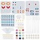 DIY geometrische & Briefform Ohrring Silikonform Kits DIY-OC0002-84-1