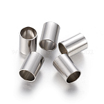 Perlas de tubo de 304 acero inoxidable, columna, color acero inoxidable, 12x9mm, agujero: 8 mm