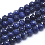 Chapelets de perles en sodalite naturelle, Grade a, ronde, 8mm, Trou: 1mm, Environ 46 pcs/chapelet, 15 pouce (38.1 cm)