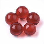 Бусины из cмолы, нет отверстий / незавершенного, круглые, красные, 5.5~6 мм
