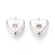 Латунные микропаве прозрачные кубические циркониевые подвески KK-N267-14P