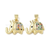 Латунные микро проложить кубического циркония подвески KK-H079-01G