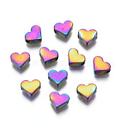 Perlas de aleación de color arco iris chapado en estante PALLOY-S180-340