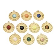 Подвески с огранкой из натуральных смешанных драгоценных камней STAS-K258-26G