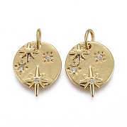 Латунные микропаве прозрачные кубические циркониевые подвески KK-F821-28G