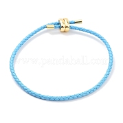 Изготовление плетеных круглых браслетов из искусственной кожи BJEW-H610-03G-13